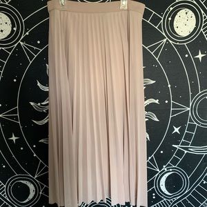 Stella Luce Blush Pleated Midi Skirt